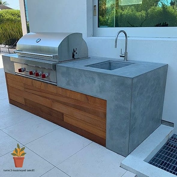 Concrete Countertop BBQ Station