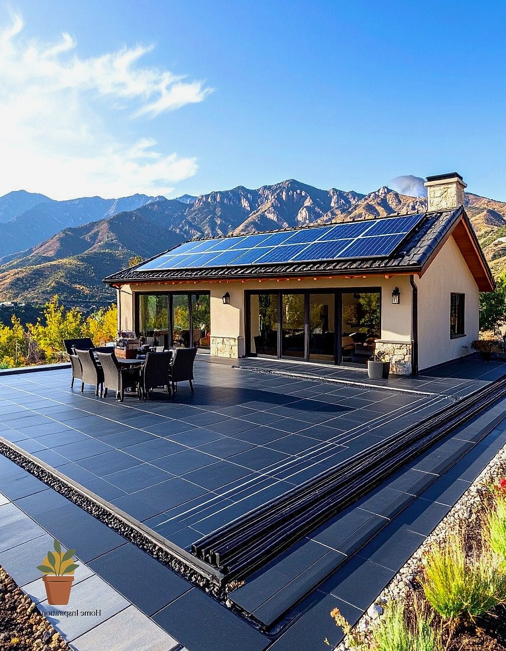 Concrete Patio with Radiant Heating Underneath