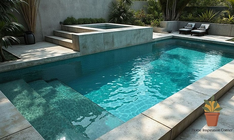 Concrete Pools with Custom Tile Work