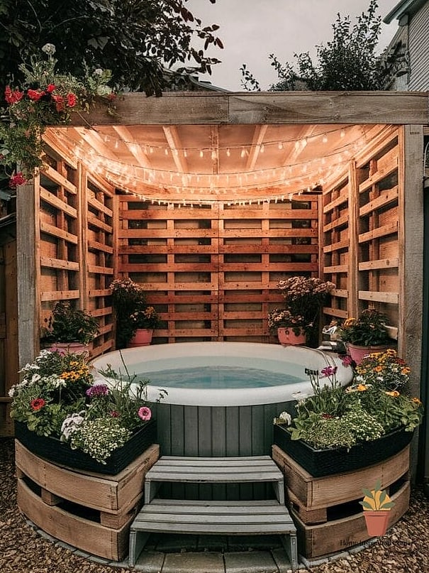 10 Hot Tub Backyard Concepts That Are Actually Achievable on a Budget 9 Container Garden Border
