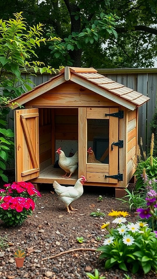 The Coop Surrounded by a Garden Border