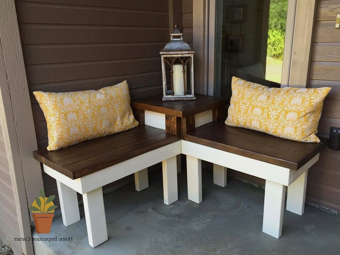 22 Diy Bench Outdoor Ideas That Are Both Stylish and Practical 14 Corner Bench for Small Patios