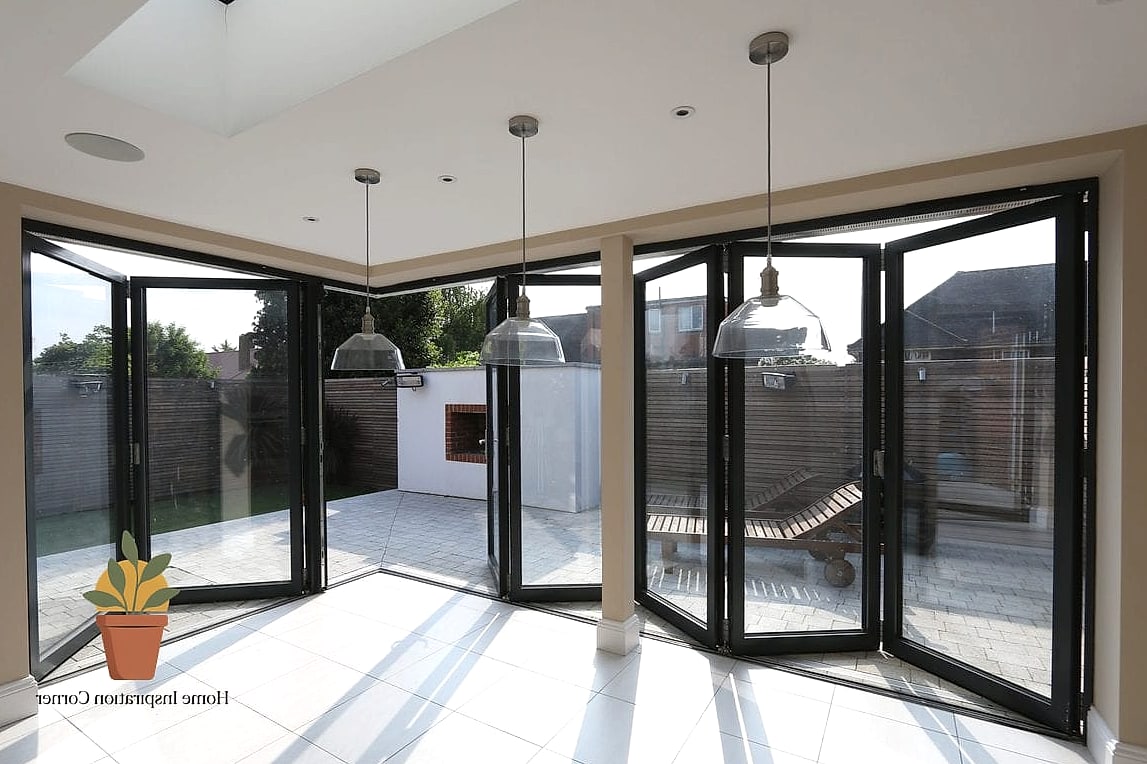 Corner Bifold Doors That Open Two Walls