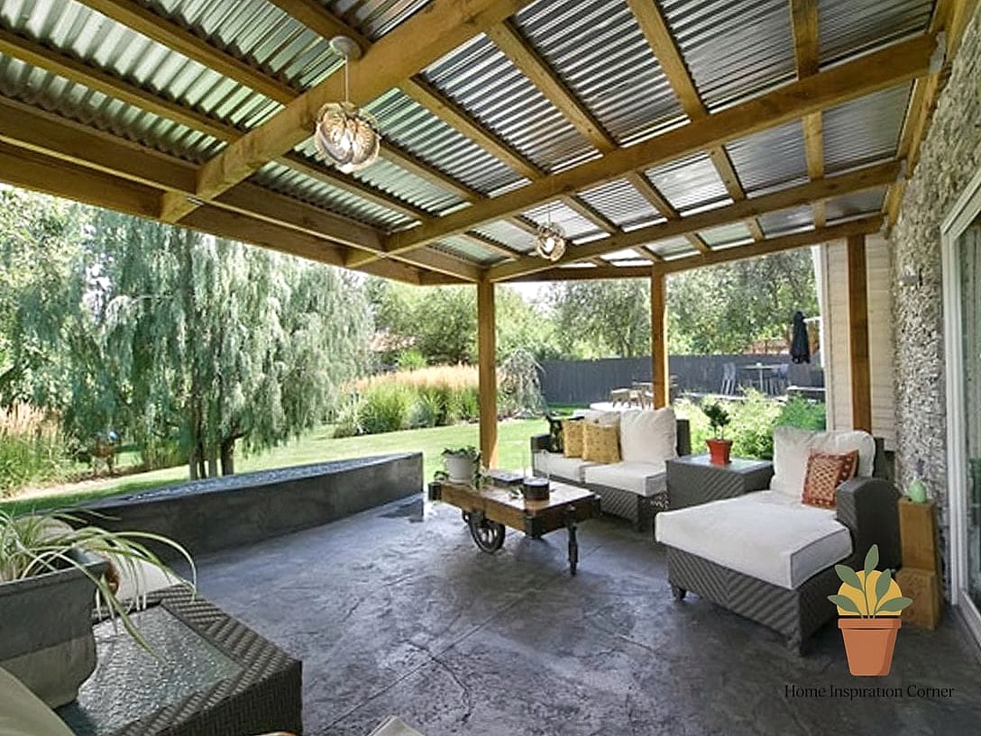 Corrugated Metal Roof Terrace
