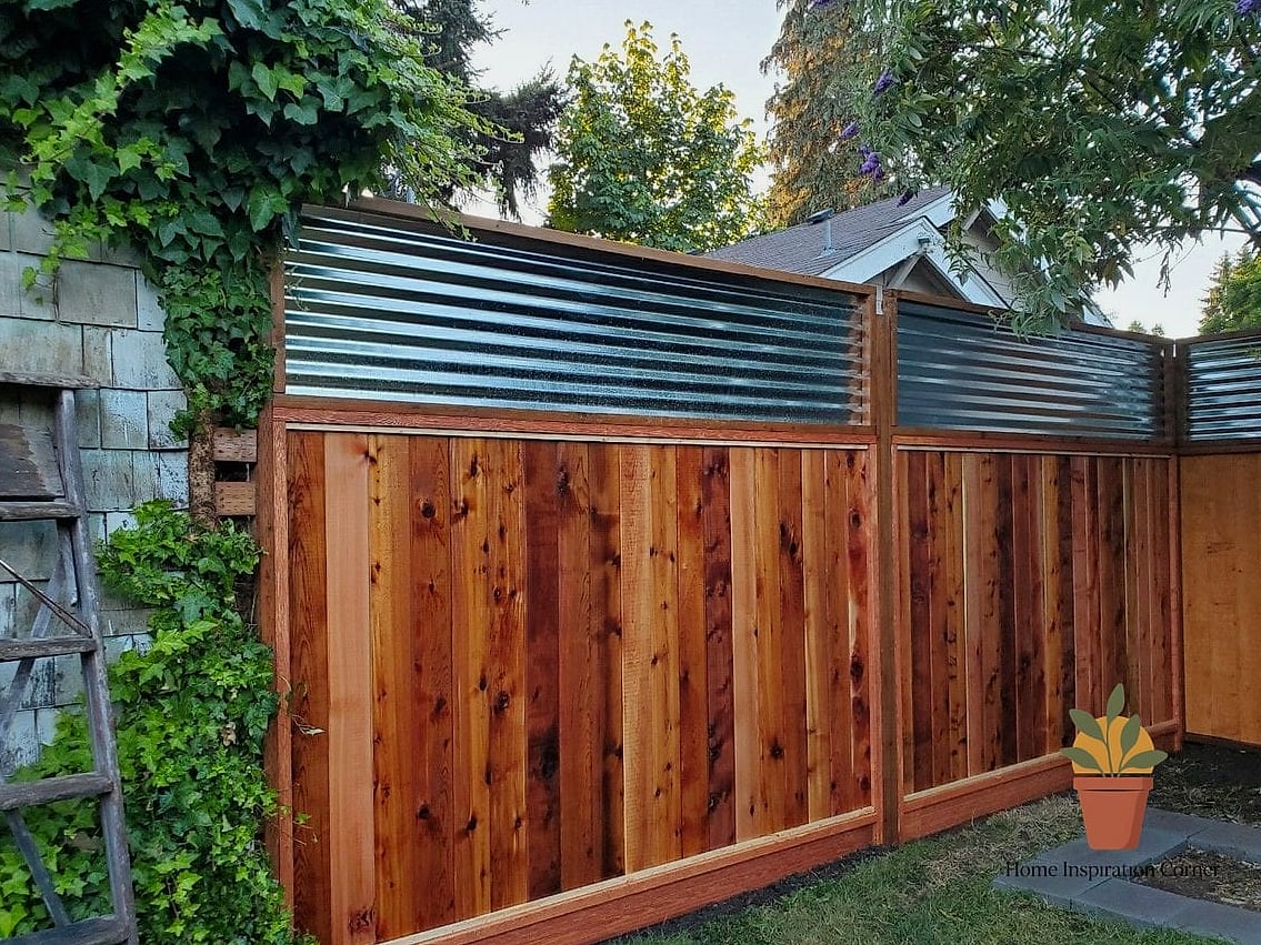 Corrugated Metal Fence