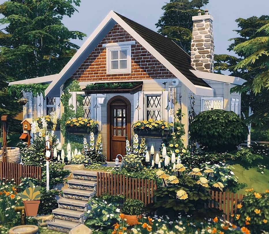 27 Sims 4 Backyard Ideas Designs That Maximize Style and Function 6 Cottagecore Cutting Garden