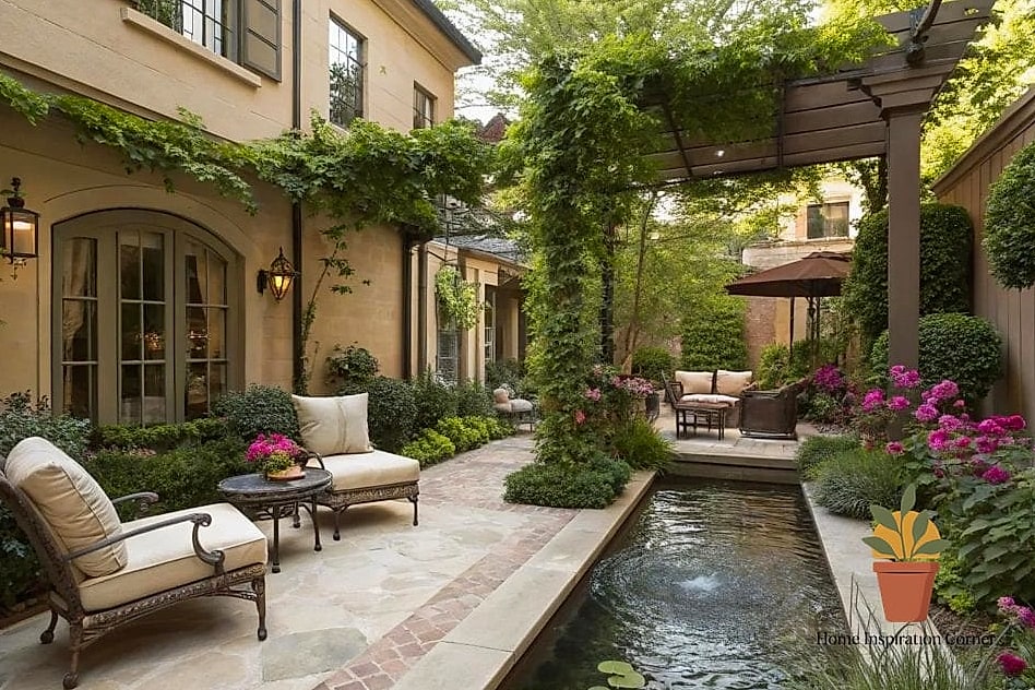 A Courtyard Garden Tucked Behind the Kitchen