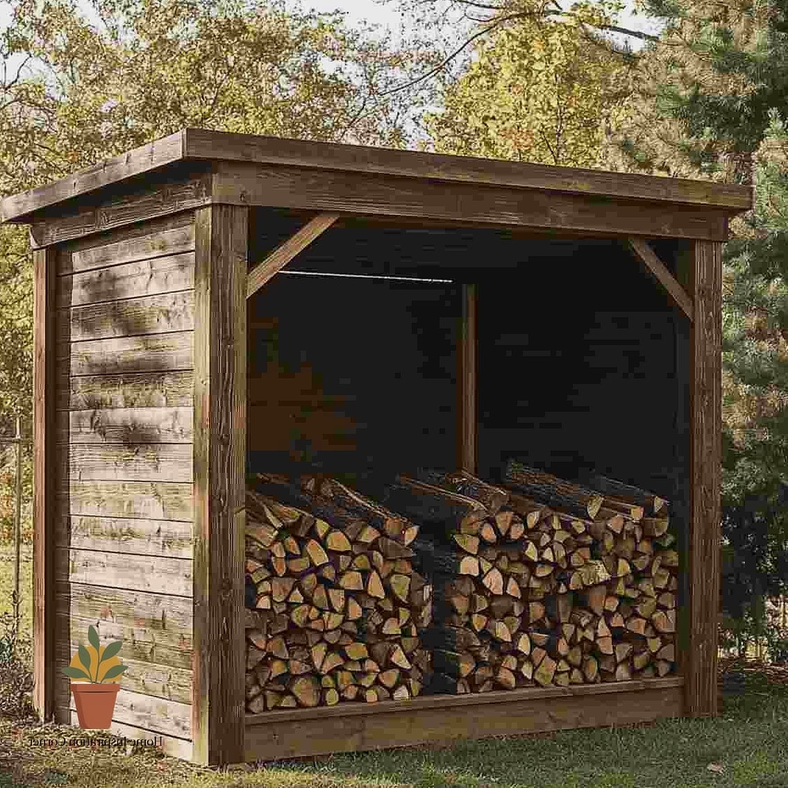Covered Firewood Shed