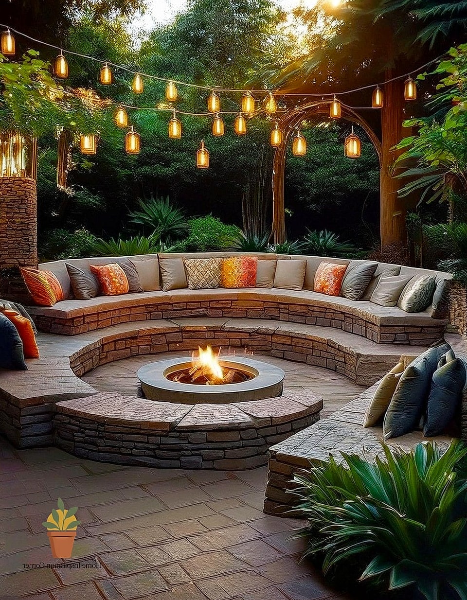 22 Backyard Inspiration Designs That Maximize Style and Function 7 Cozy Conversation Pit