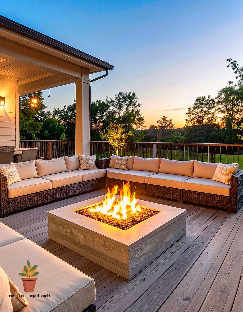 18 Deck Decor Designs That Maximize Style and Function 10 A Cozy Fire Pit Corner