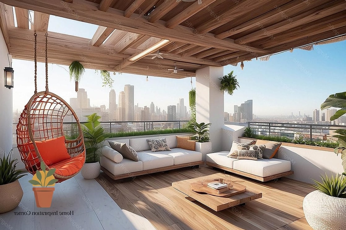 Cozy Lounge Corner With Weatherproof Furniture