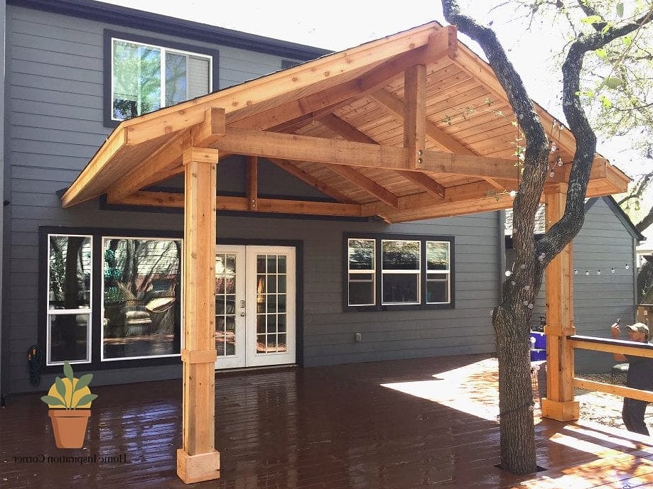 Craftsman-Style Patio Cover with Tapered Columns