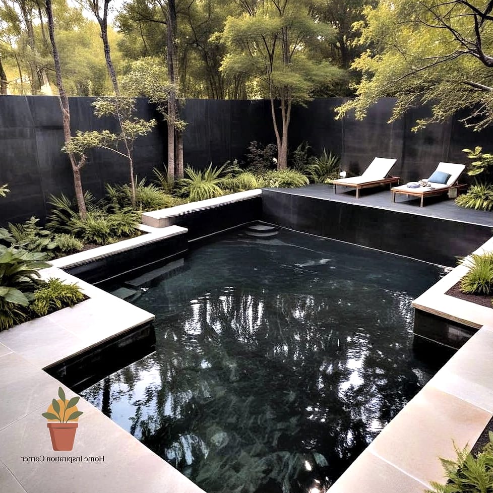 Dark-Bottom Pools for a Moody Look