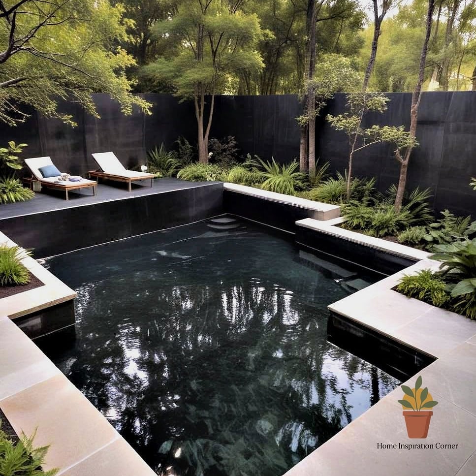 Dark-Bottom Pool