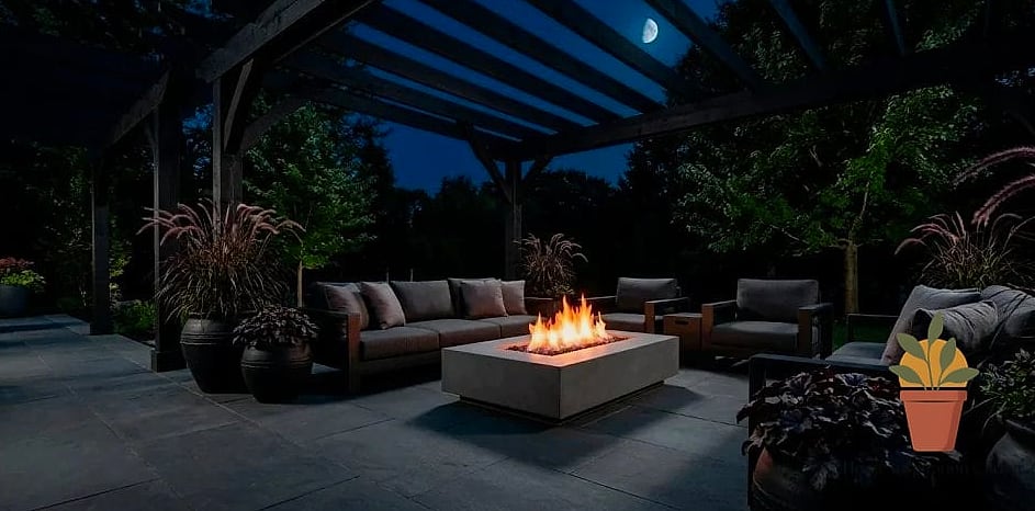 19 Backyard Patio Designs With Pool Makeovers That Look Incredibly Expensive 3 Dark Charcoal Plaster Pool with Ipe Wood Decking