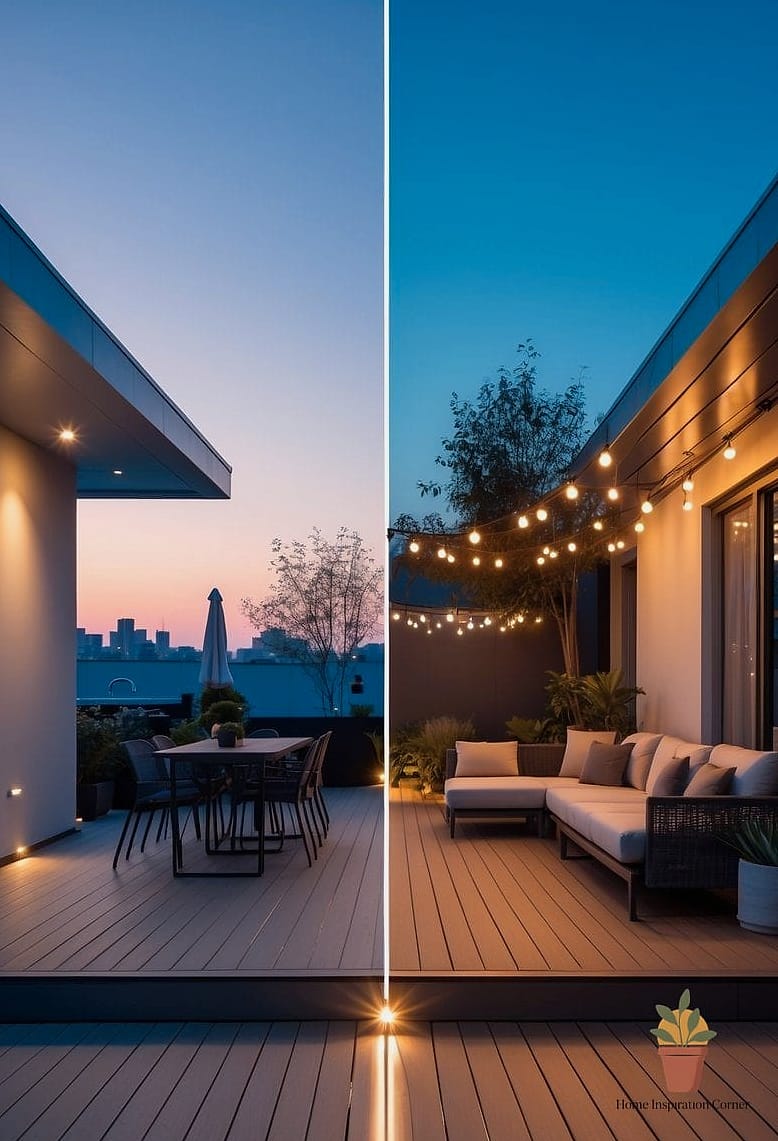 21 Terrace Photoshoot Ideas Before and After Transformations to Inspire 14 Dark Corner to Mirror-Lit Feature Wall