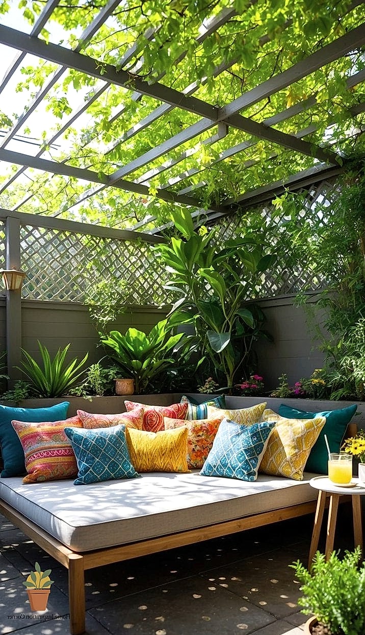 21 Outdoor Daybed Inspiration Boards You'll Want to Copy 14 Daybed Surrounded by Potted Greenery