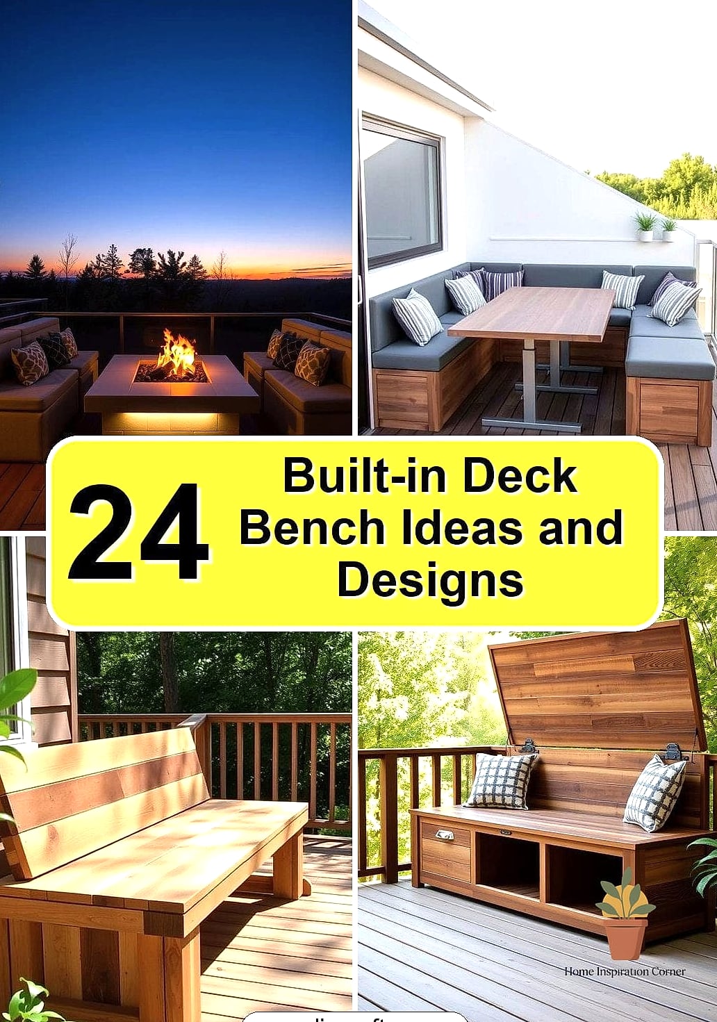 Deck with Built-In Bench Seating