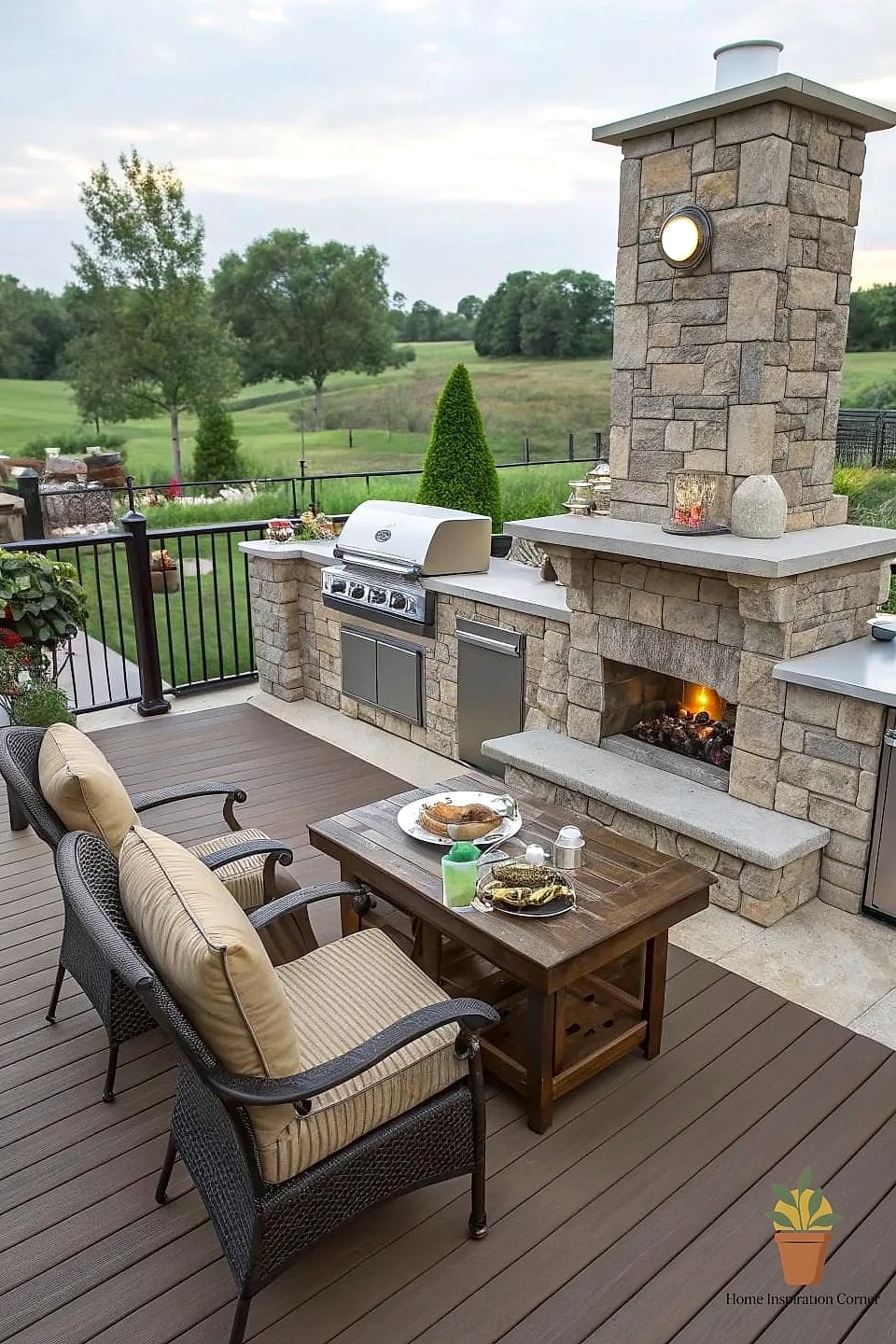 18 Deck Decor Designs That Maximize Style and Function 8 A Dedicated Grilling Station