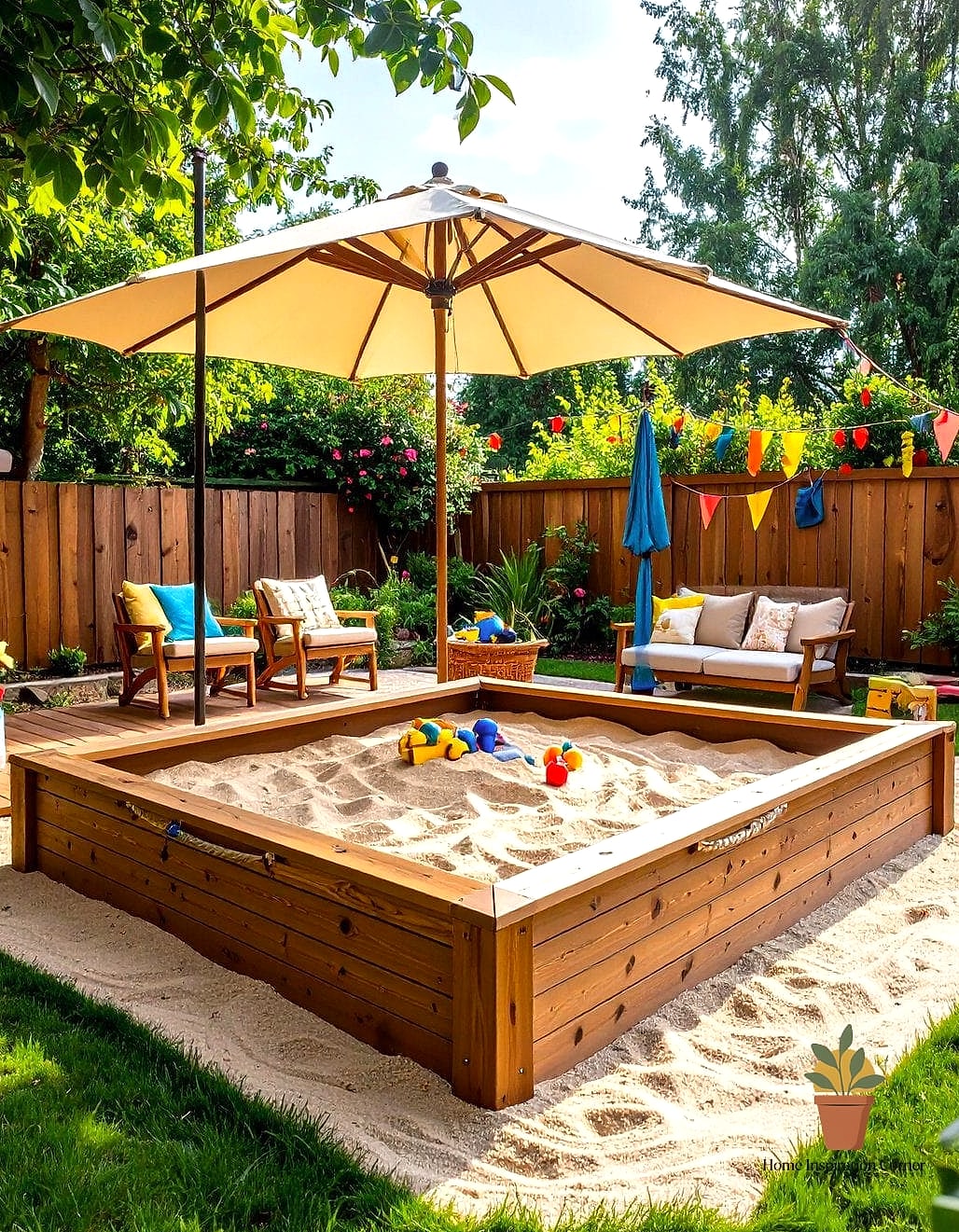 A Dedicated Sandbox with a Built-In Cover