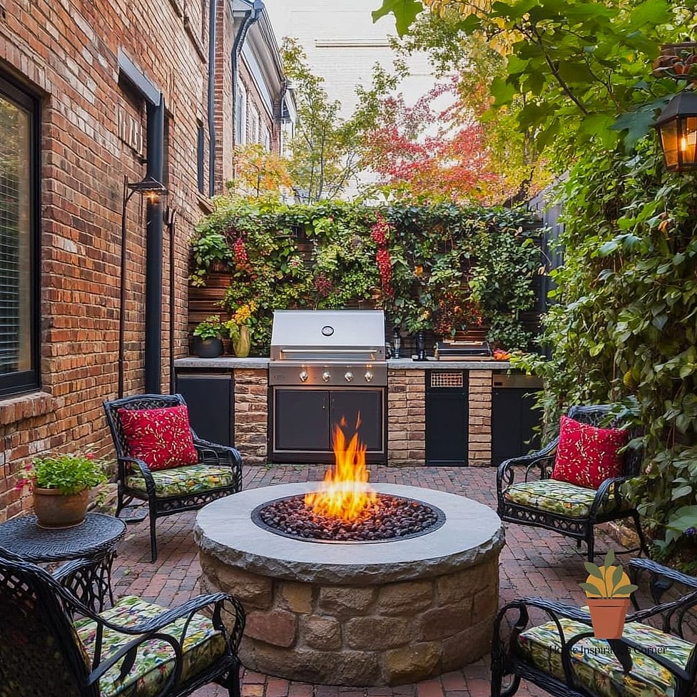 A Defined Fire Pit Seating Area