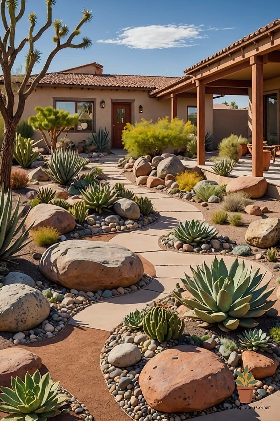Desert-Inspired Patio with Succulents