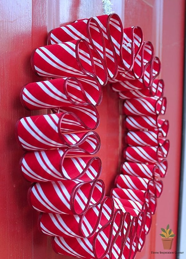 A DIY Ribbon and Ornament Cluster