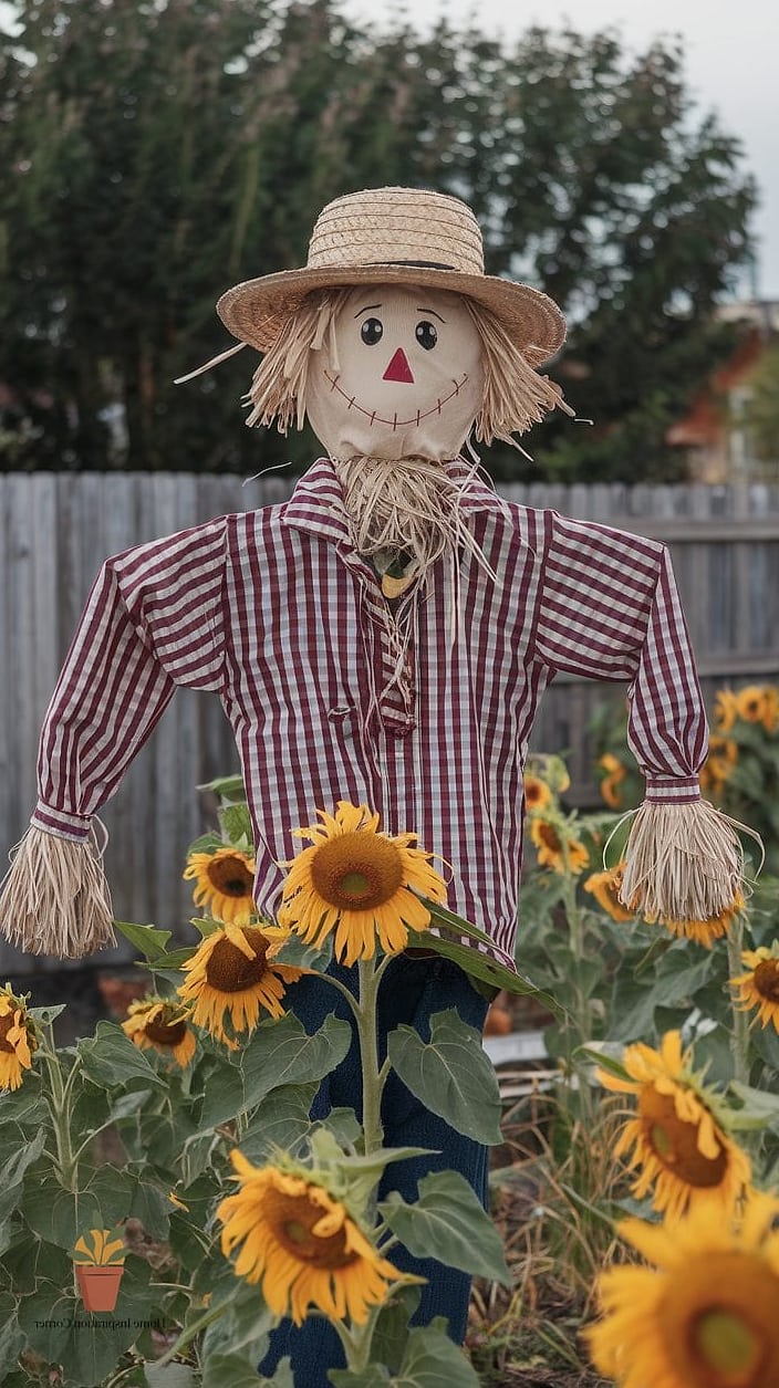 23 Outdoor Fall Decor Ideas Designs That Maximize Style and Function 14 A DIY Scarecrow or Harvest Figure