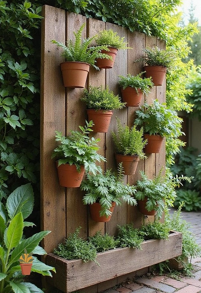 A DIY Vertical Herb and Flower Garden