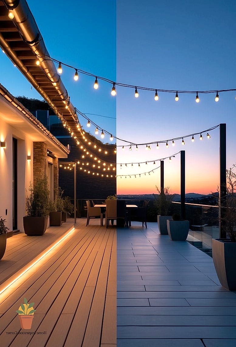 21 Terrace Photoshoot Ideas Before and After Transformations to Inspire 5 Dull Lighting to Layered Ambient Lighting