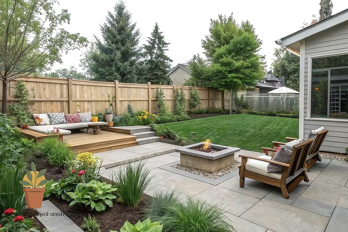 Dull Patio to Colorful Tiled Outdoor Rug Effect