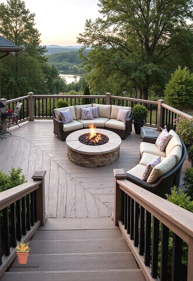 Elevated Fire Pit on a Deck