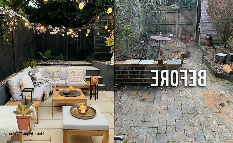 Empty Corner to Outdoor Kitchen Nook