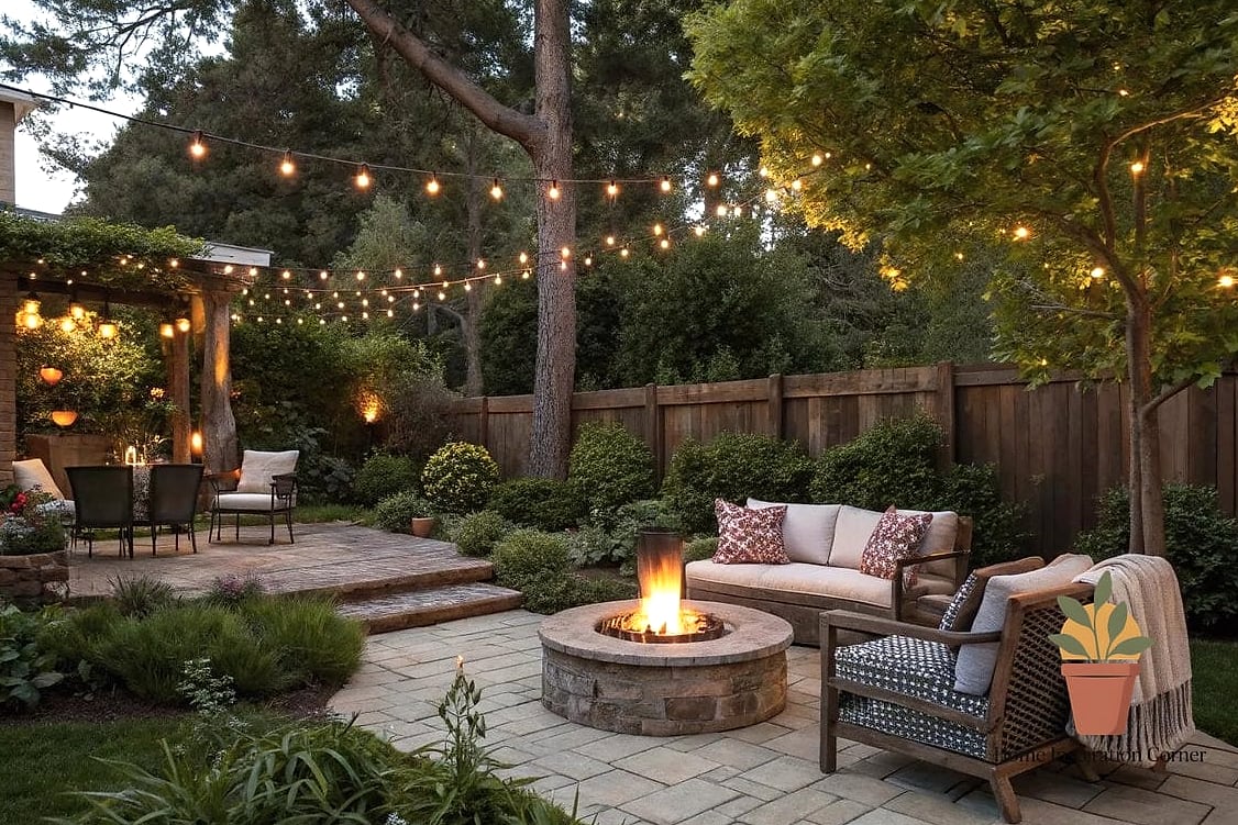 Empty Corner to Cozy Fire Pit Nook