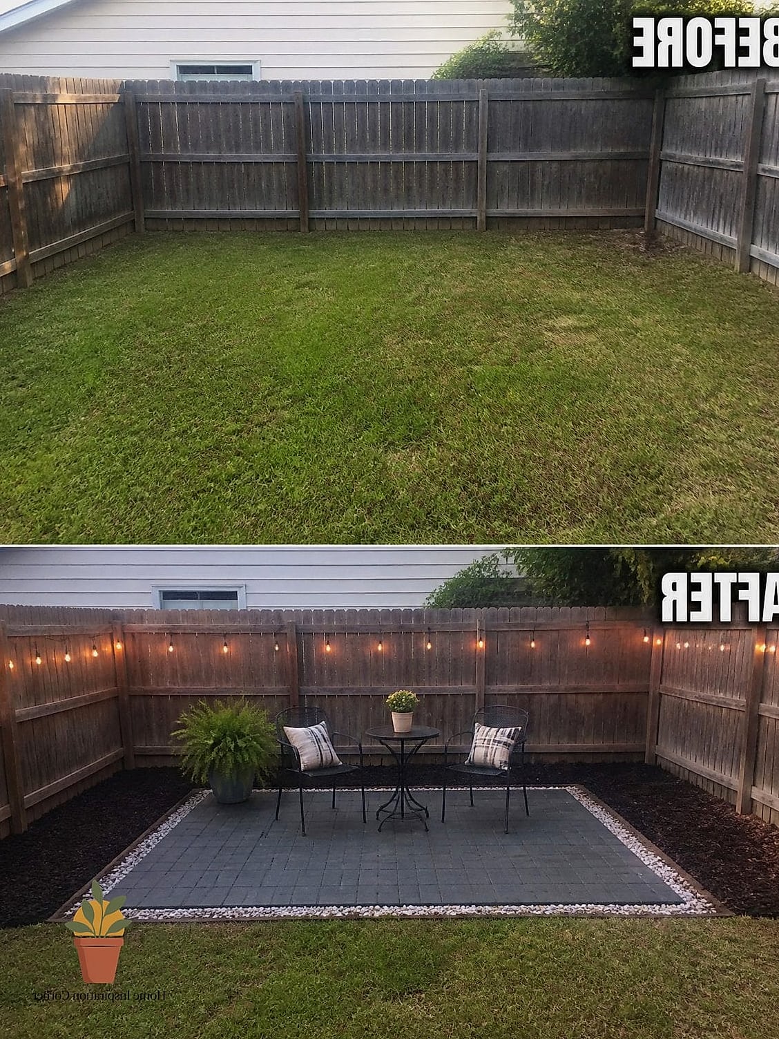 Empty Lawn to Hammock and Hanging Chair Lounge
