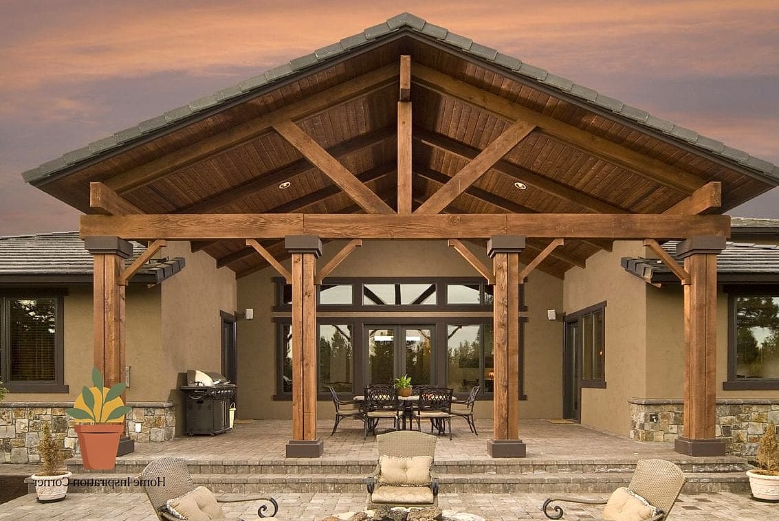 Exposed Wood Beam Pergolas