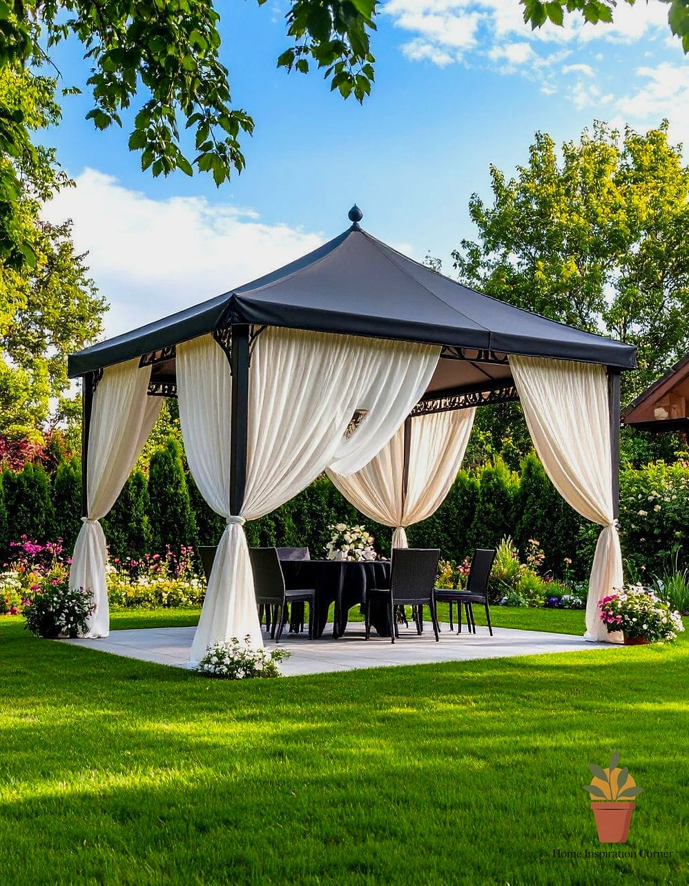 Fabric-Draped Canopy Gazebo