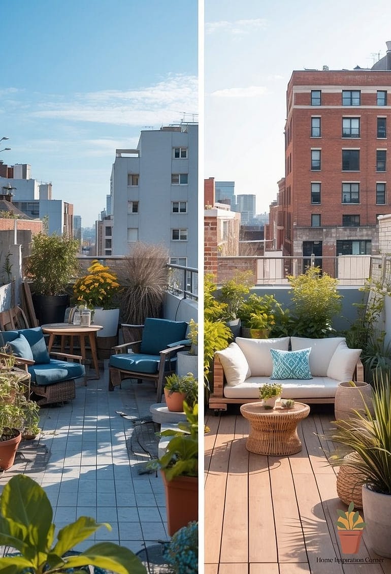 21 Terrace Photoshoot Ideas Before and After Transformations to Inspire 7 Faded Furniture to Painted Bistro Set