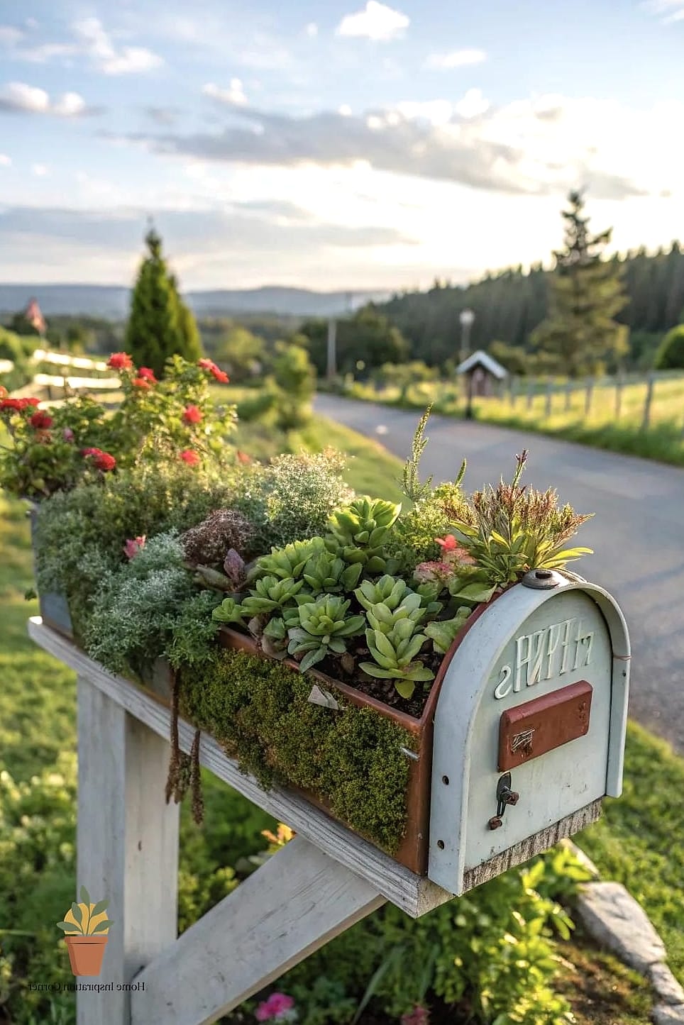 A Farmhouse Mailbox and Garden Entry