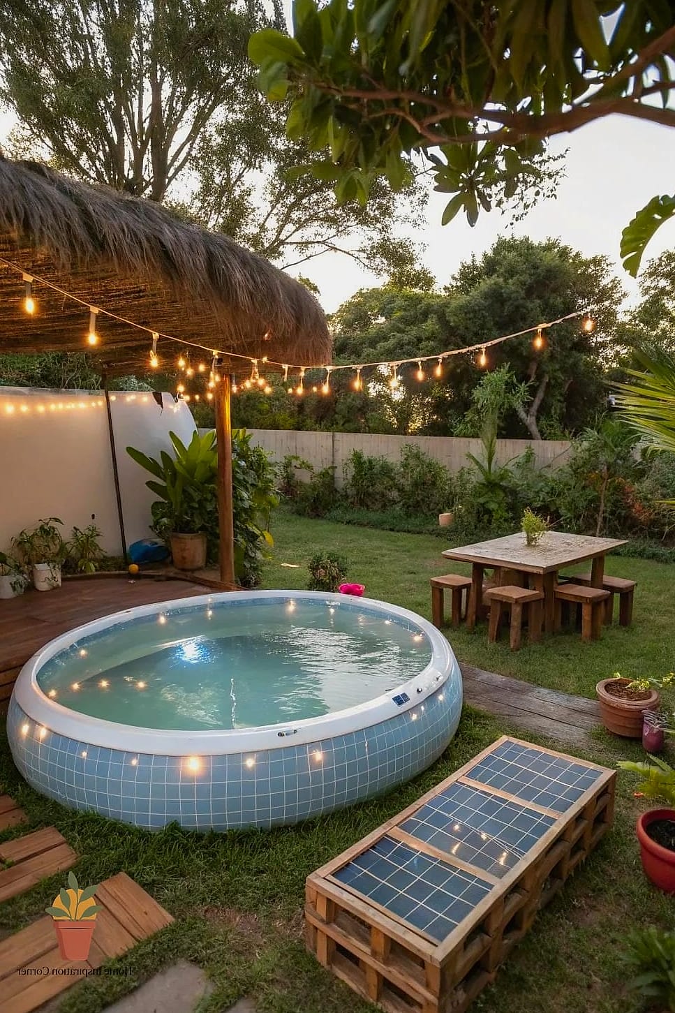 Farmhouse-Style Backyard Pool Setup