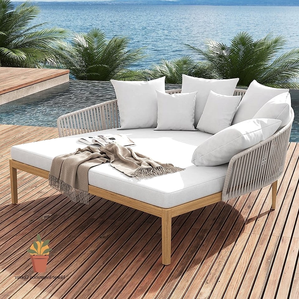21 Outdoor Daybed Inspiration Boards You'll Want to Copy 9 Farmhouse-Style Daybed with Metal Accents