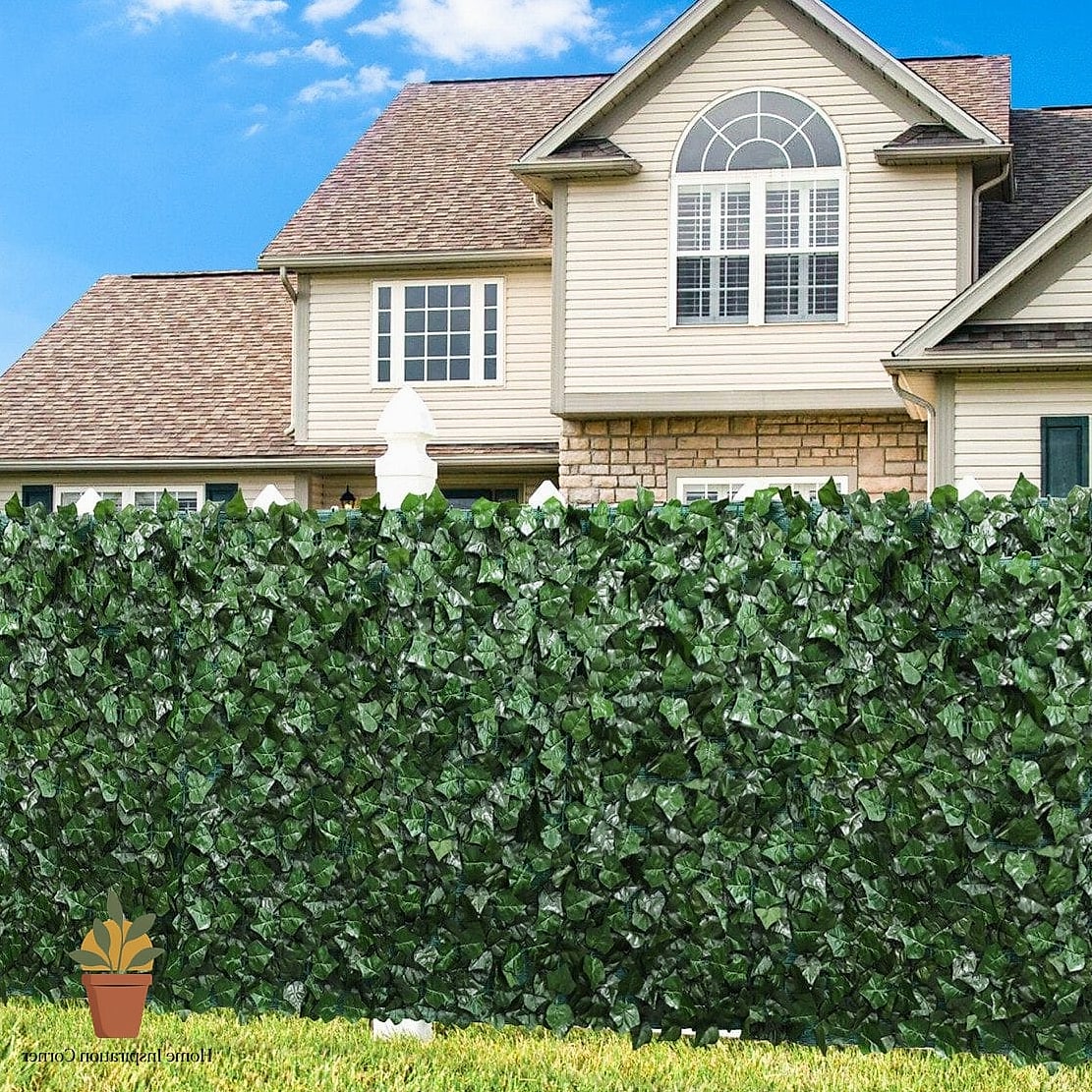12 Privacy Wall Outdoor Concepts That Are Actually Achievable on a Budget 11 Faux Ivy Privacy Fence Panels