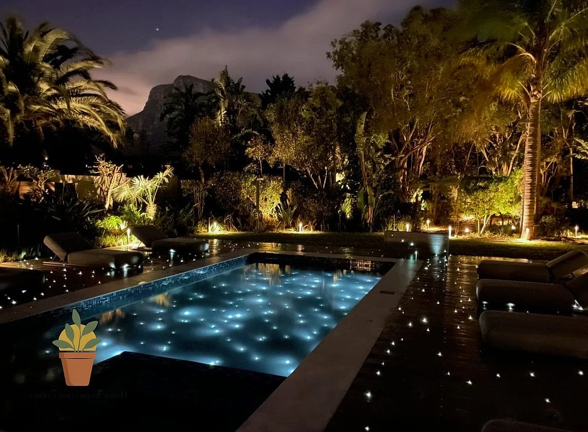 Fiber Optic Star Ceiling Effect for Pool Steps
