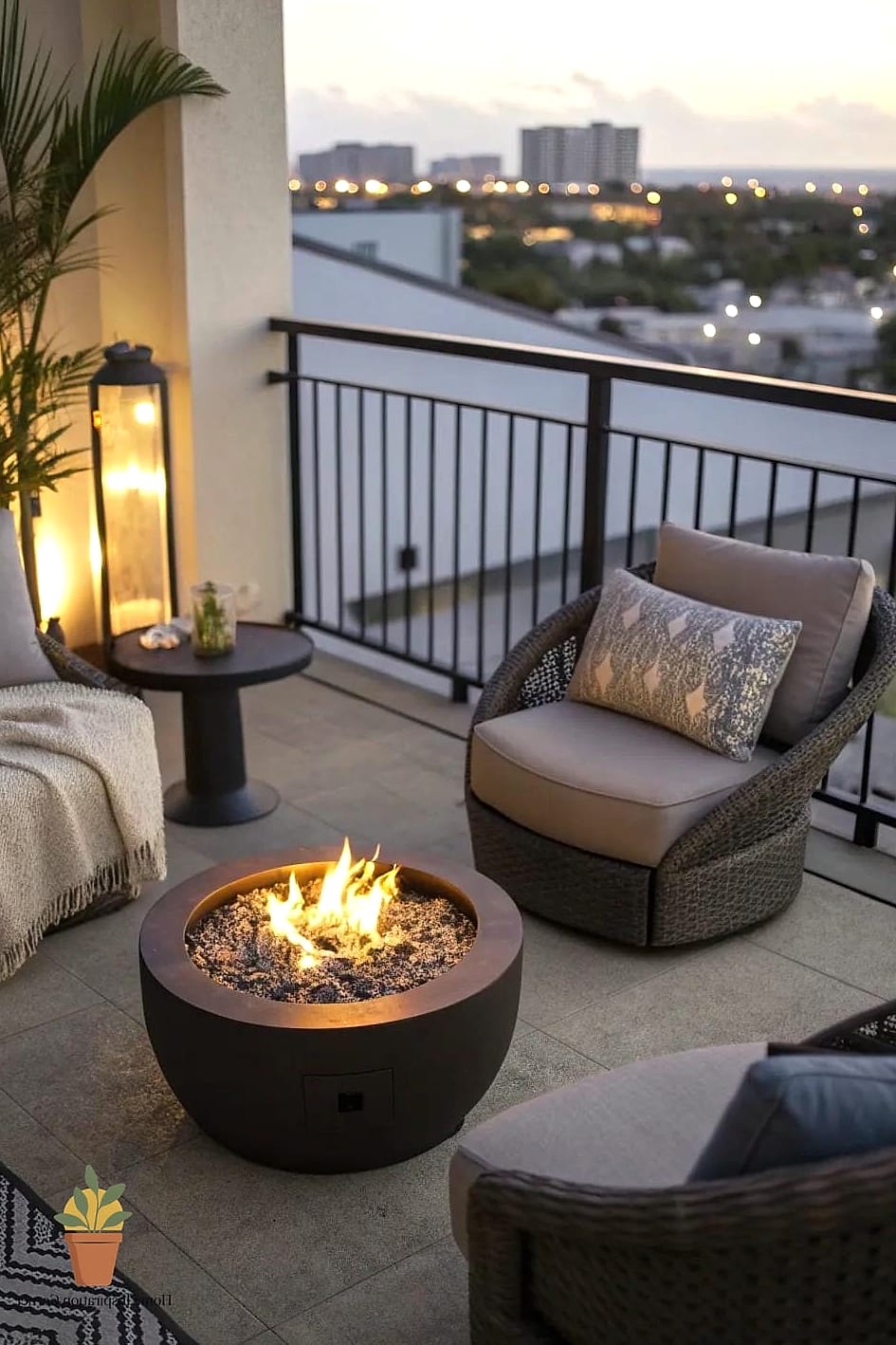 20 Balcony Poses Ideas That Will Transform Your Space 16 The Fire Feature Pose