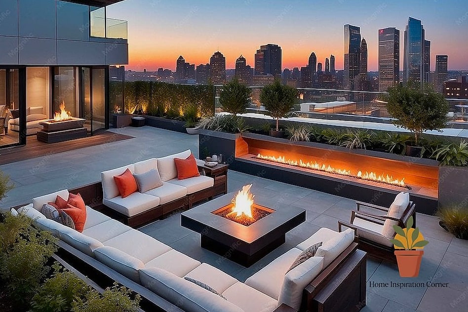 A Fire Feature for Cooler Evenings