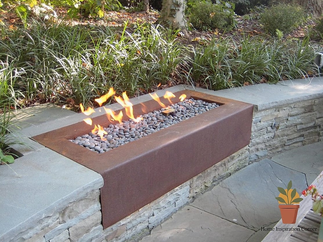 Fire Feature for Contrast and Warmth