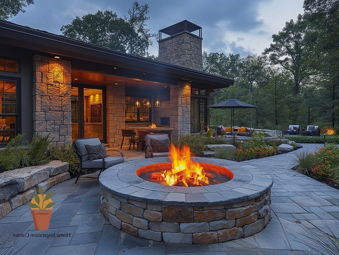 A Fire Pit as the Centerpiece