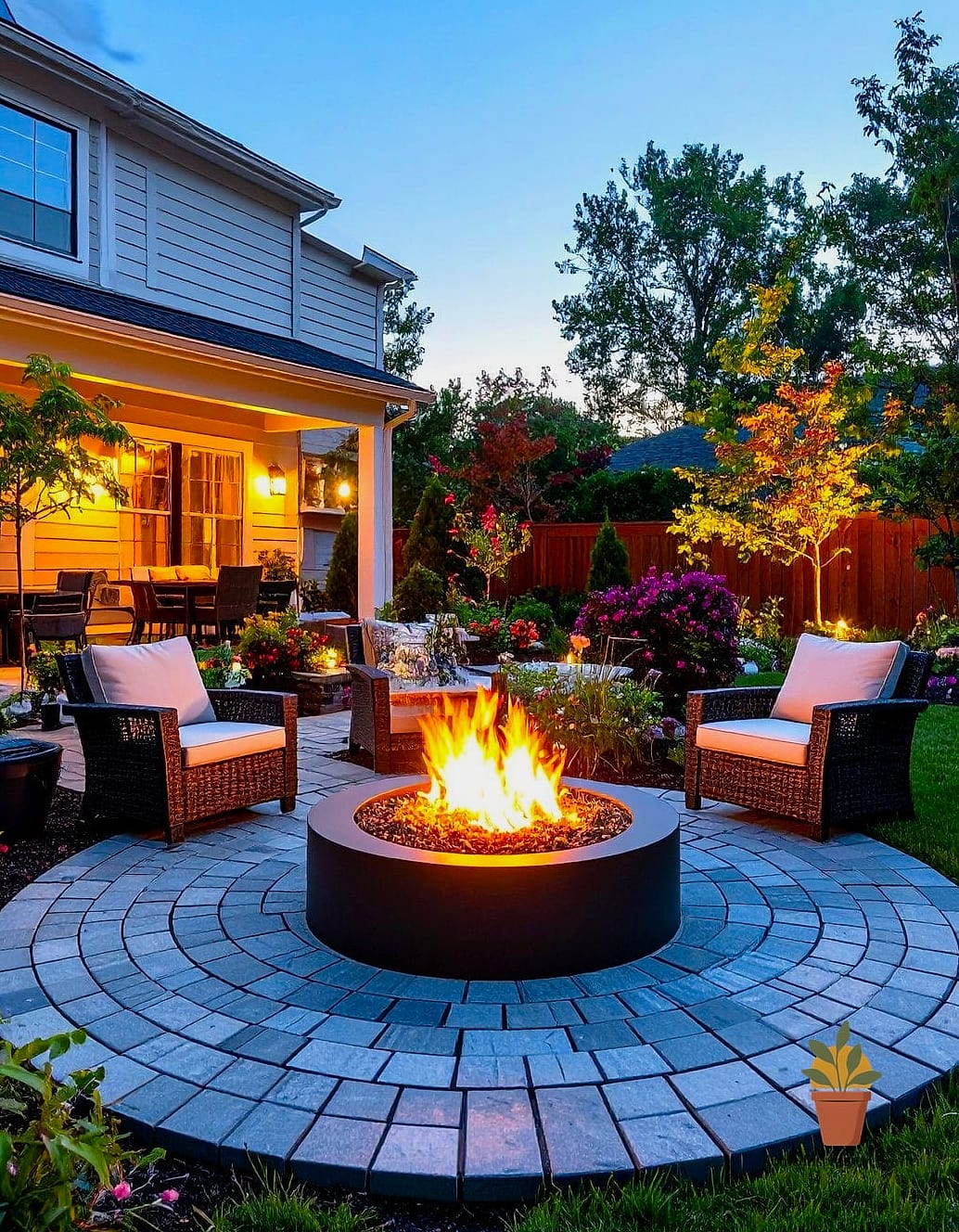 Fire Pit Paver Circle