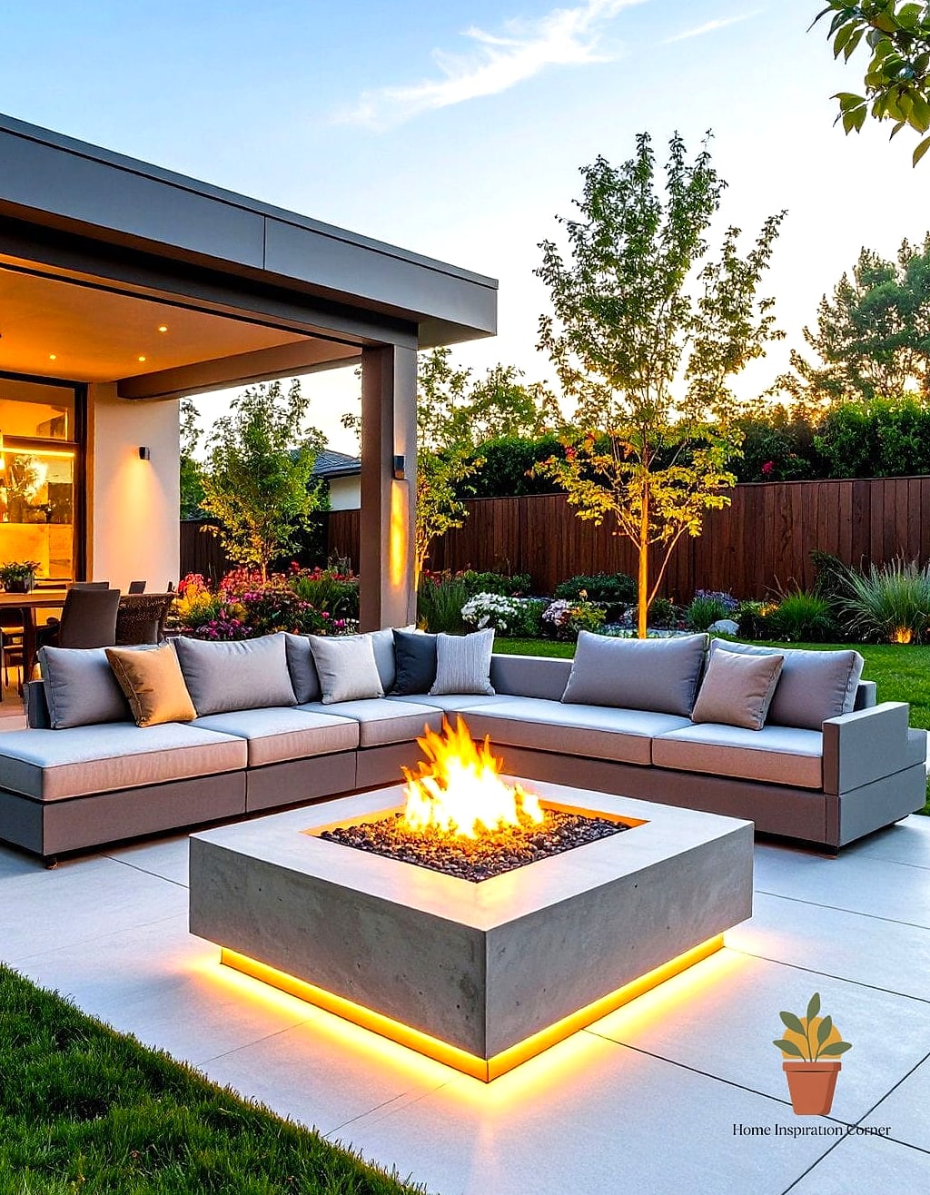 Fire Pit or Fire Table Centerpiece
