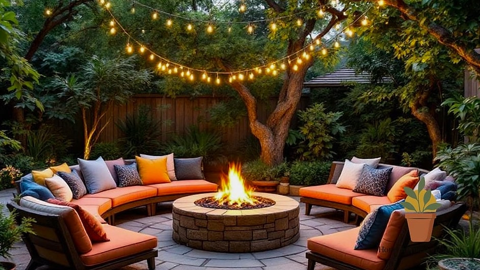 A Fire Pit Surrounded by Mismatched Seating